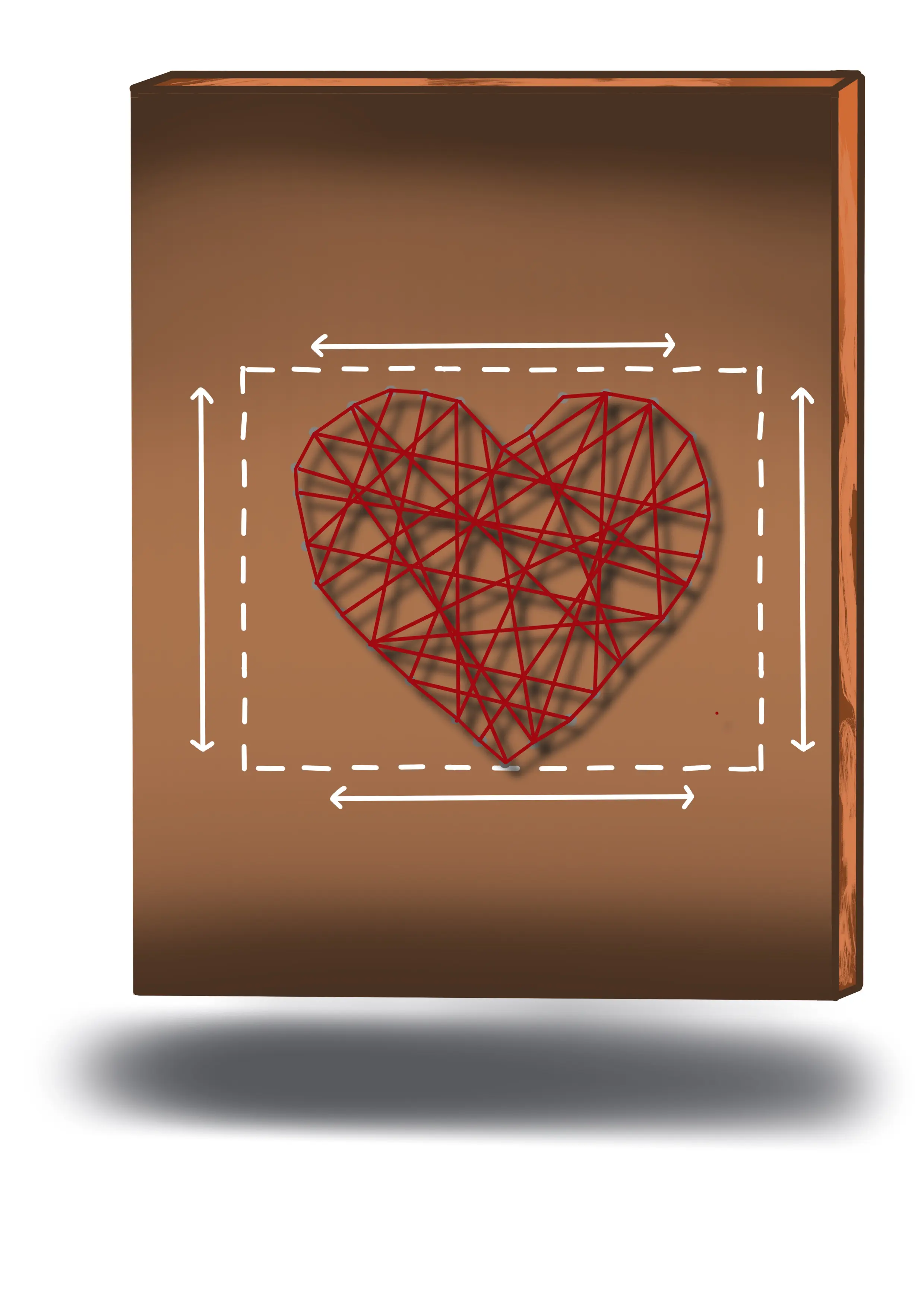 DIY nail and thread heart 2021
