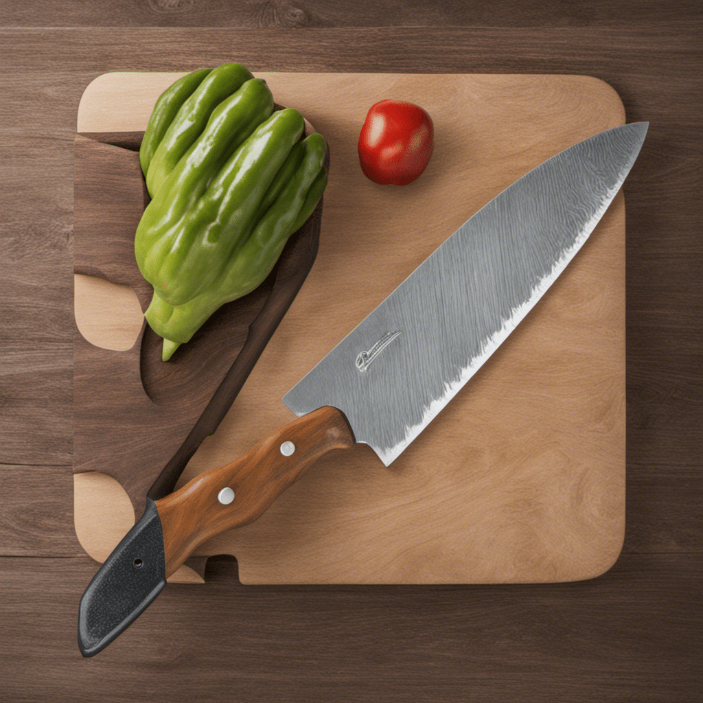 Knife and Cutting Board for din tai fung cucumber recipe