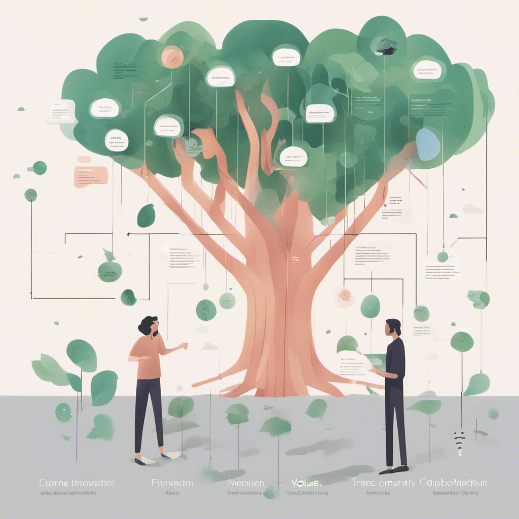 Illustrated pillars representing Figma's core values, emphasizing the ethos behind Figma careers.